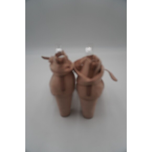 Torrid Nude Pink Embellished Rhinestone Lace up Ankle Strap Sandal Size 8.5 Wide - Picture 12 of 14